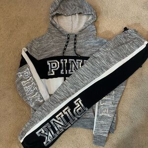 VS Pink Gray Colorblock Sequin Bling Outfit L